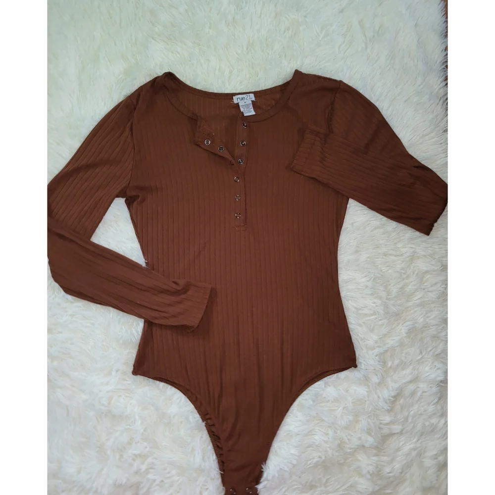Rue21 Brown Bodysuit - Picture 1 of 5